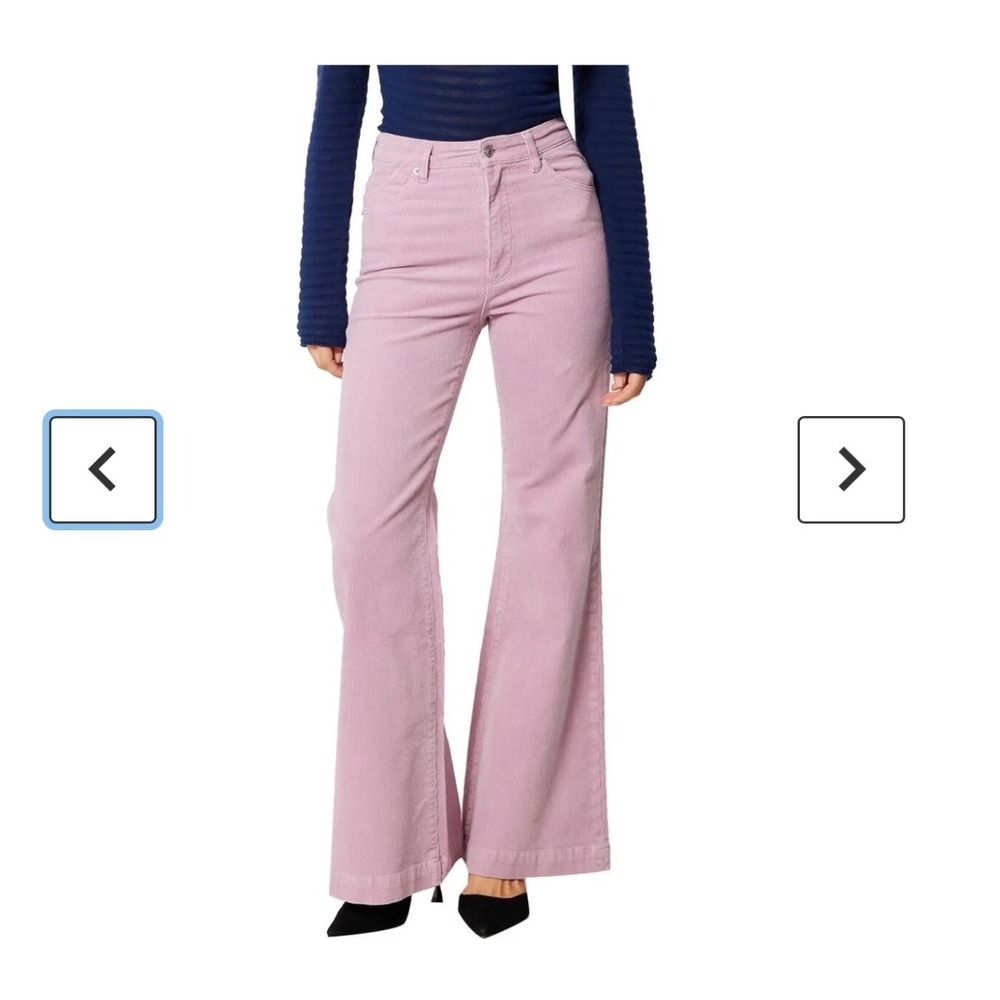 Rolla's Eastcoast Flare Pants Women 29 Pink High Rise Corduroy Retro